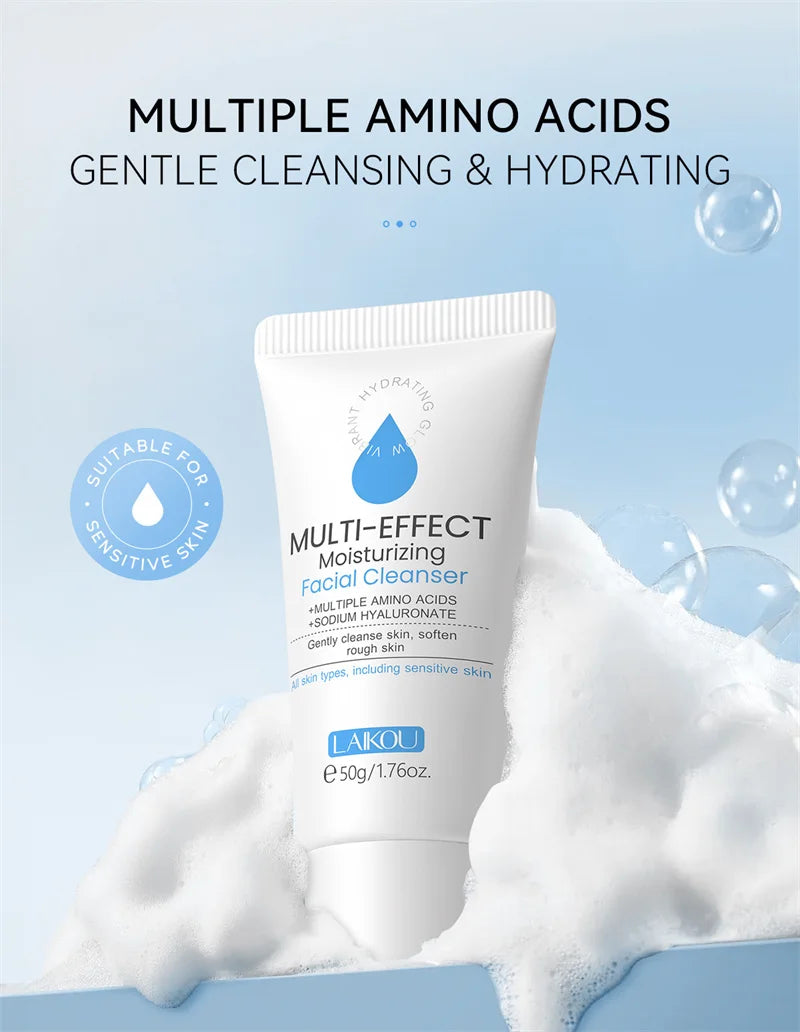 Facial Cleanser Foam Cleansing Facial Cleanser for Sensitive Skin Remove Dark Spots Acne Mark Pores Blackheads Face Wash Scrub