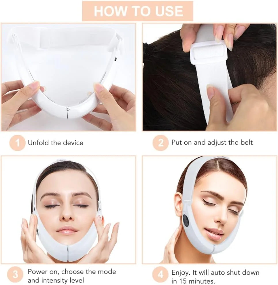 Facial Massager EMS Facial V Face Instrument Home Beauty Instrument Mask Lifting Micro Current Electric V Face Instrument