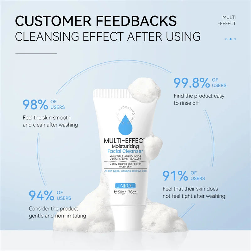 Facial Cleanser Foam Cleansing Facial Cleanser for Sensitive Skin Remove Dark Spots Acne Mark Pores Blackheads Face Wash Scrub