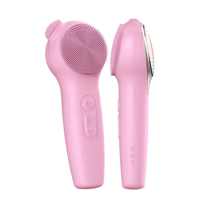 Facial Electric Cleansing Brush Silicone Ultrasonic Vibration Face Cleanser Deep Pores Blackhead Cleaning Washing Skin Massager