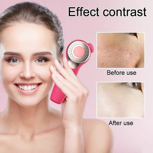 Facial Electric Cleansing Brush Silicone Ultrasonic Vibration Face Cleanser Deep Pores Blackhead Cleaning Washing Skin Massager